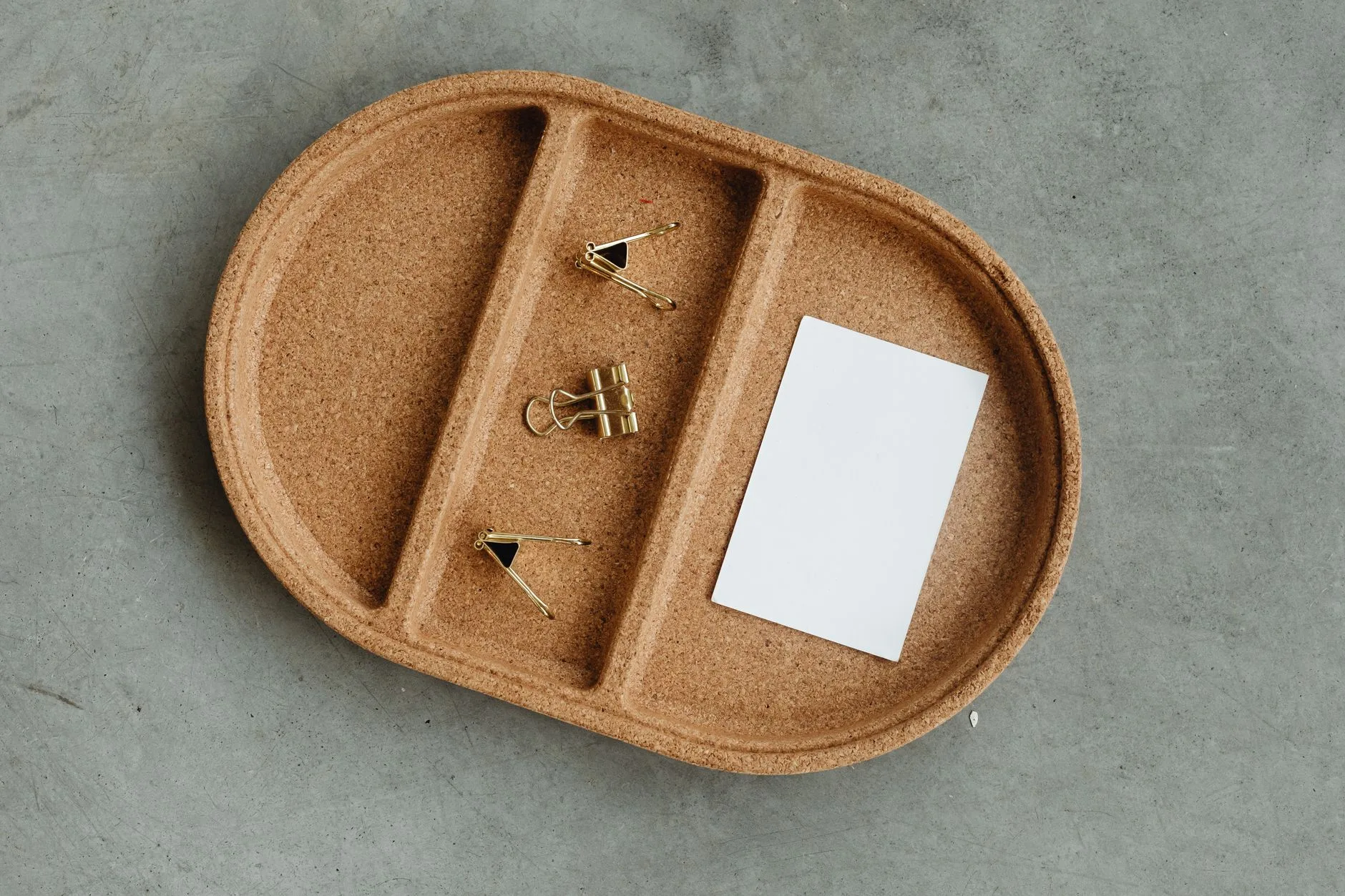 Desk organiser tray keeping stationery tidy in a home office
