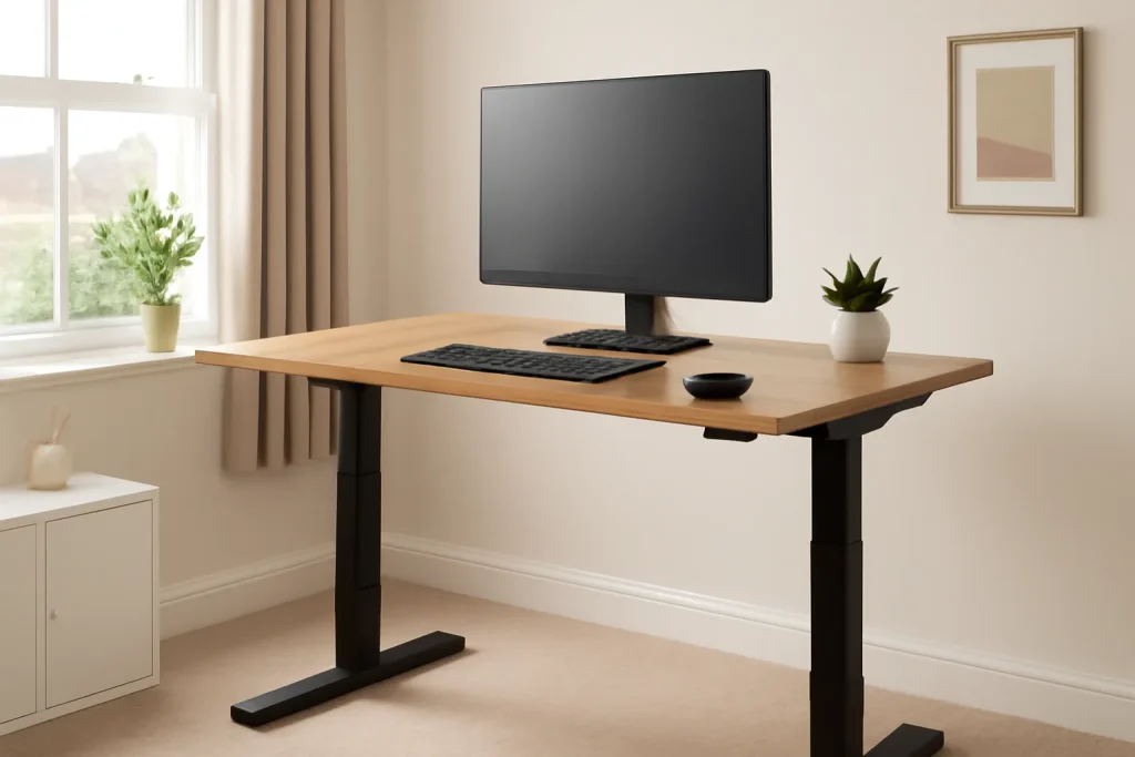 Standing desk benefits and risks UK home office setup