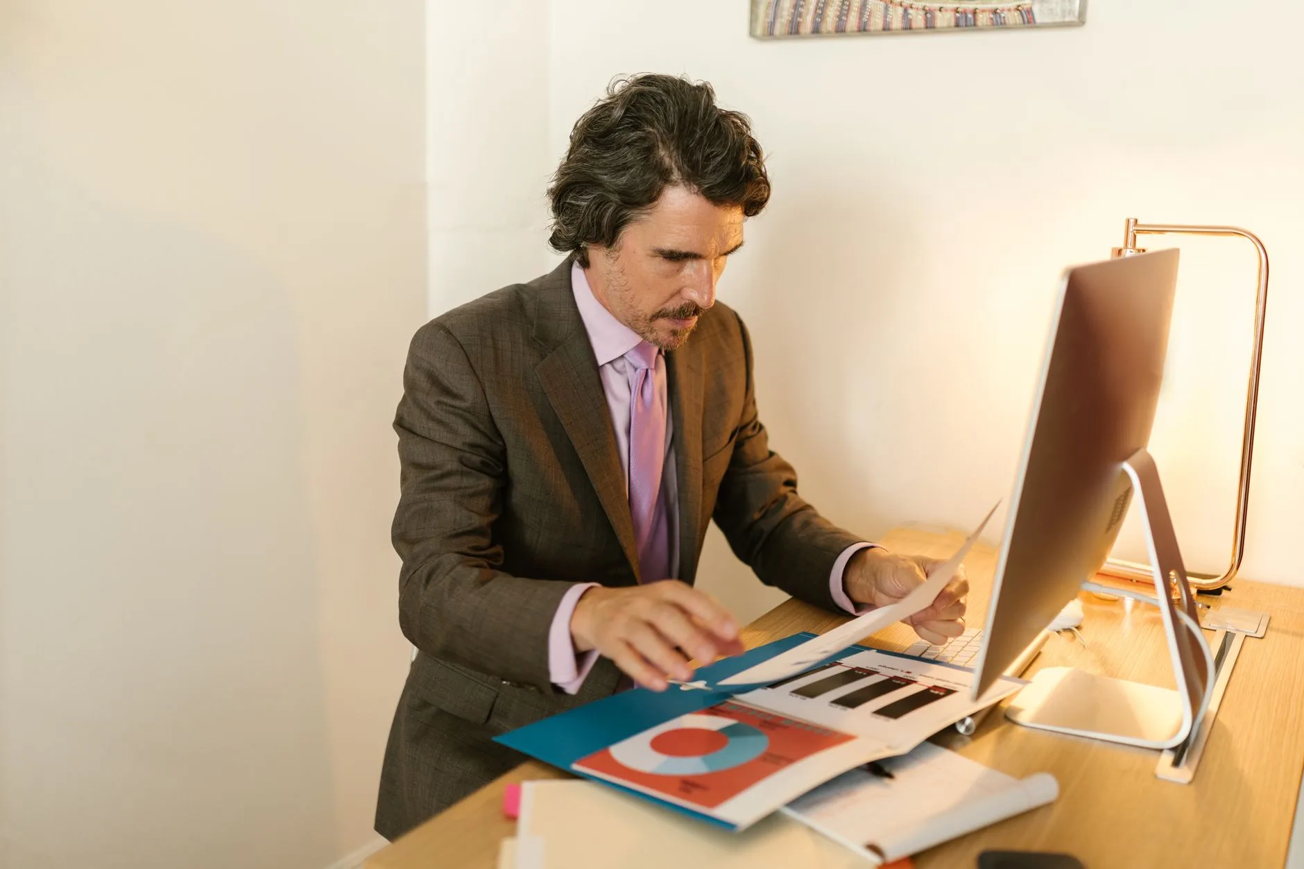 Ultrawide monitor setup used for document workflow
